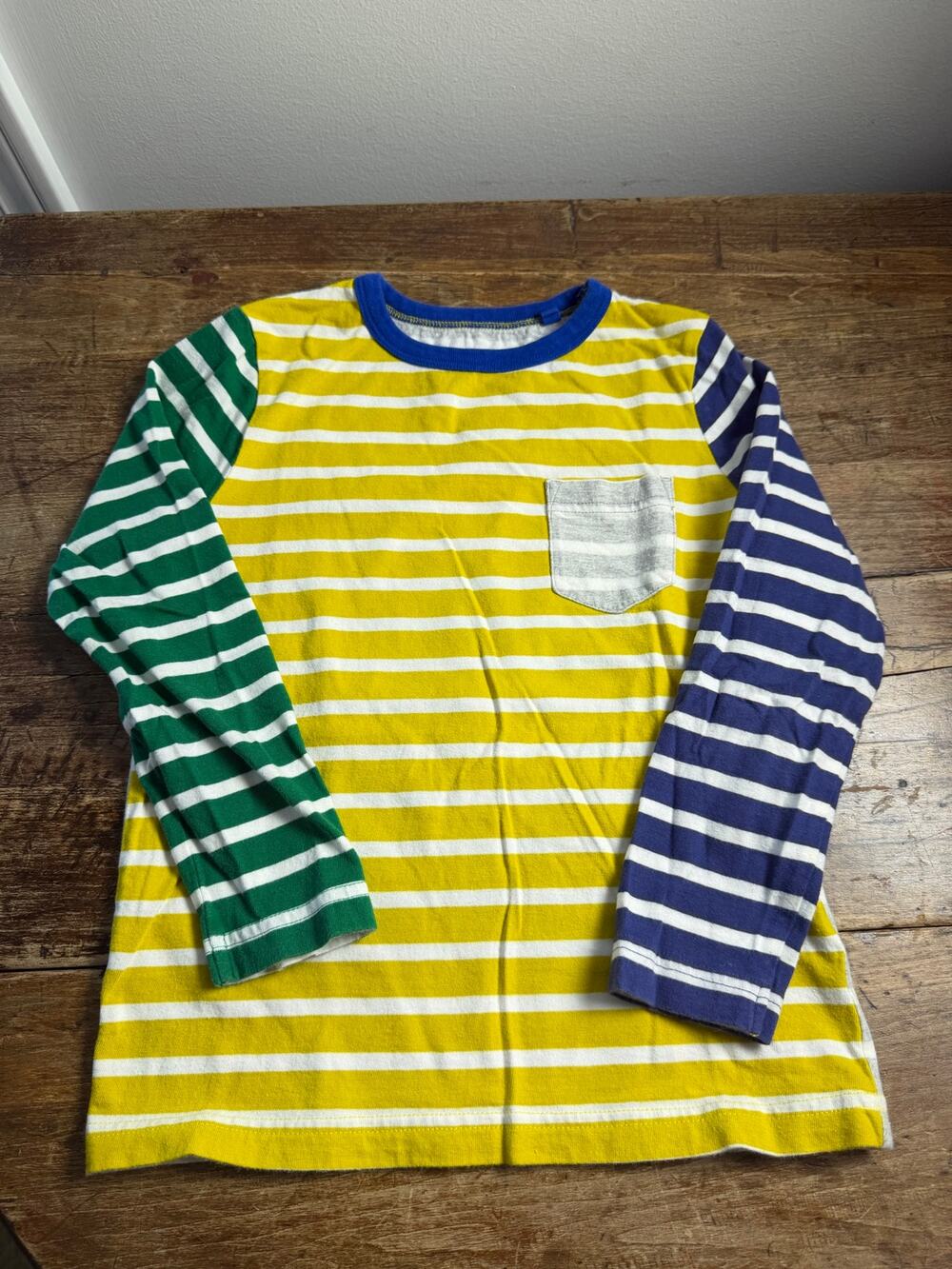 Mini Boden Long Sleeve striped shirt size 6/7